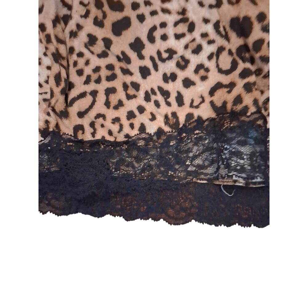 Zara Leopard Print Lace-Trim Cami - Tan Crop Top Bundle Summer Coquette Vacation - Picture 6 of 8